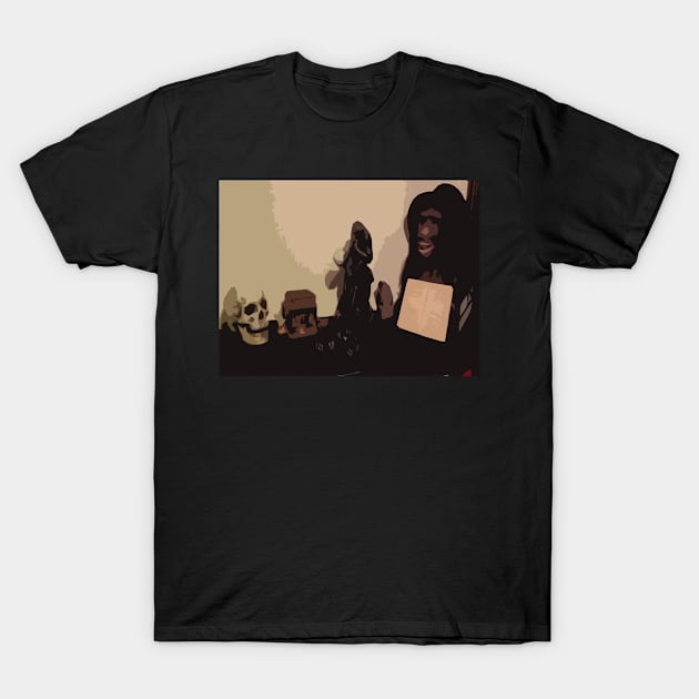 Bookshelf of Dusty Thoughts T-Shirt by 